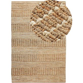 Beliani Rug KAMBERLI Beige 200 x 300 cm Jute