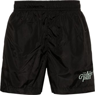 Givenchy logo-embroidered swim shorts - men - Polyamide/Polyamide - S - Black