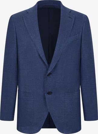 Caruso Einreihiger Blazer aus Leinen und Wolle