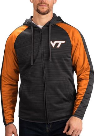 G-III Sports by Carl Banks Mens G-III Sports by Carl Banks Black Virginia Tech Hokies Neutral Zone Raglan Full-Zip Track Jacket Hoodie at Nordstrom, Size Xx-Large