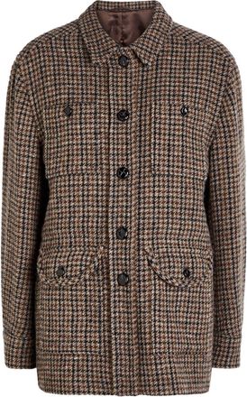 Blazé Milano Lokai Houndstooth Wool-blend Jacket - Brown - 2 (UK10 / S)