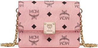 MCM Aren Chain Wallet in Visetos in Pink at Nordstrom