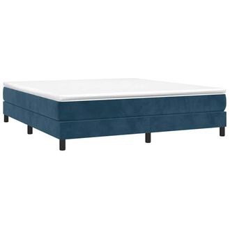 vidaXL Estructura De Cama Sin Colch&oacute;n Terciopelo Azul Oscuro 180x200cm Vidaxl