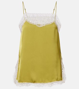 Faithfull The Brand Hanna lace-trimmed satin camisole