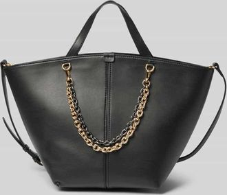 Seidenfelt Manufaktur Handtasche mit Ketten Modell LAINIO in Black, Größe 1