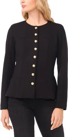 CeCe by Cynthia Steffe Shaped Jacket in Rich Black at Nordstrom Rack, Size 10