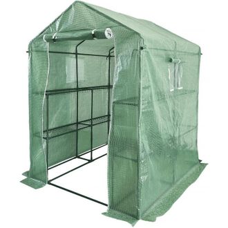 Habitat et Jardin Serra per pomodori da giardino Lys con ripiani - 2,04 m&sup2; - 130 g - Verde