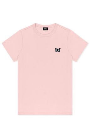 Dalix Butterfly Short Sleeve Classic Cotton Tee in Pink at Nordstrom, Size Xx-Large