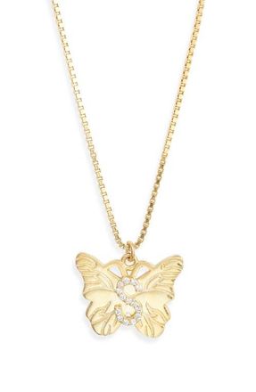The M Jewelers NY The Butterfly Initial Pendant Nekclace in Gold S at Nordstrom