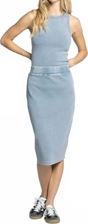 Thread & Supply Ginny Fitted Pencil Skirt In Light Blue
