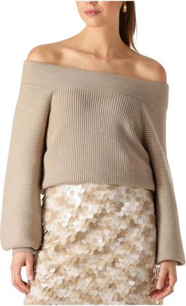 Copenhagen Muse Beige Pullover voor Stijlvol Comfort - Dames - Ronde hals truien - Beige - L - Truien & Vesten