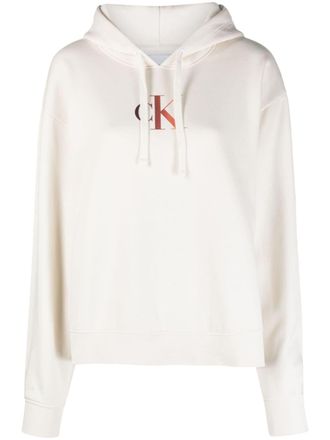 Calvin Klein Jeans Hoodie met trekkoord - Beige