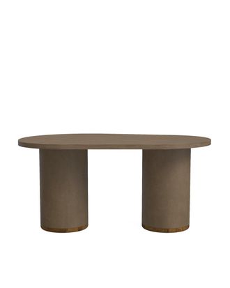 Hannun Mesa de comedor de microcemento en color tierra 160 cm