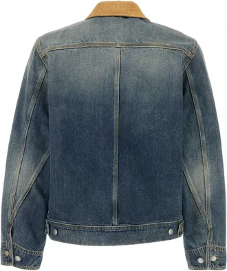 Alexander McQueen Mens Workwear Jacket Blue Cotton