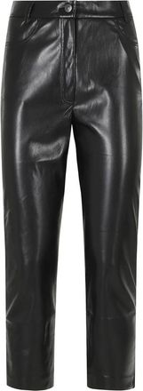 Andamane Broeken, Dames, Zwart, S, Leer, Axelle Capri Broek