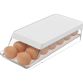 Ou Rolling Clear Stackable Egg Holder Organizer in Clear/white at Nordstrom