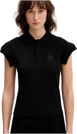VETEMENTS Logoborduurd Top - Dames - Polos - Zwart - XS - Katoen - Tops