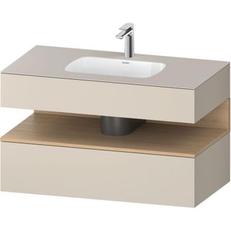 Duravit Qatego Lavabo Encastrado Con Base De Lavabo Consola, - Duravit