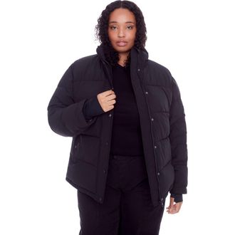 Alpine North FORILLON PLUS SIZE - Vegan Down Short Quilted Puffer Jacket in Black at Nordstrom, Size 1X