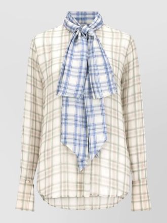 Acne Studios silk bow blouse
