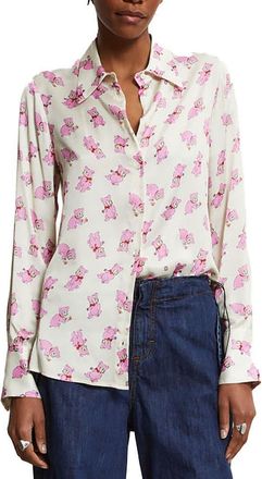 ottod'Ame Viscose Maxi Shirt in White at Nordstrom, Size 40 It