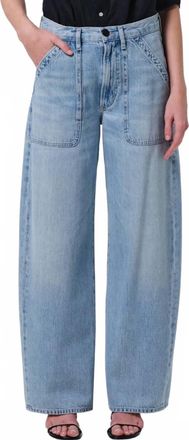 Citizens Of Humanity Womens Ayla Cargo Jeans In Cloud Nine