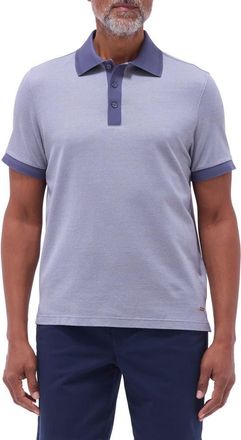 Bugatchi Tipped Cotton Piqué Polo in Graphite at Nordstrom, Size Xx-Large