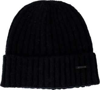 Antony Morato Ribbelgebreide muts van wolmix - Heren - Hoeden - Zwart - ONE Size - Wol - Accessoires