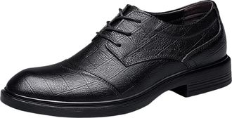 Generic Classic Oxford Dress Shoes for Men Genuine Cowhide, Breathable Comfort, Versatile Business and Formal Occasions(Black,10.5 UK)