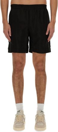 Msgm Short With Logo-Uomo