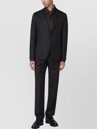 Tagliatore wool striped single breasted suit