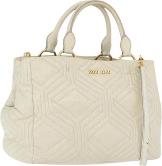 Miu Miu Pre-owned Handbags, female, Beige, Size: ONE SIZE Pre-owned Handbag