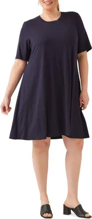 Karen Kane A-Line Jersey Minidress in Navy at Nordstrom, Size 1X