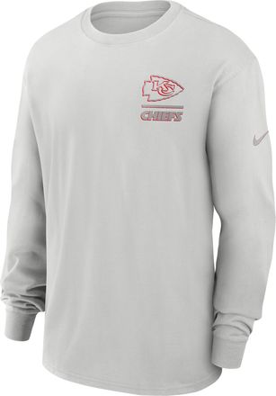 Nike Kansas City Chiefs Essential Heavy Max90 Nike Mens NFL Long-Sleeve T-Shirt in Grey | 01CW0BB7G-M1E