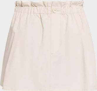 Vince Mid-Rise Cotton Mini Skirt