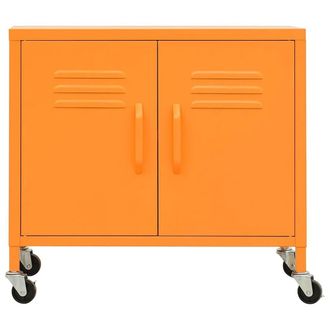 Berkfield Home Storage Cabinet Orange 60x35x56 cm Steel | Size: 60 x 35 x 56 cm
