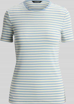 Lauren Ralph Lauren Regular Fit T-Shirt aus Baumwoll-Mix in Hellblau, Gr&ouml;&szlig;e XXL