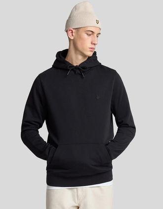 Lyle & Scott Lyle And Scott Mens Superfine Cotton Loopback Hoodie - Black - Size: 44