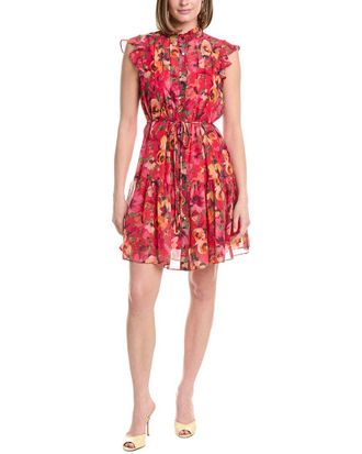 Julia Jordan Printed Chiffon Cap Sleeve Mini Dress