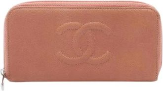 Chanel Pre-owned Wallets, female, Brown, Size: ONE SIZE Pre-owned Leather wallets
