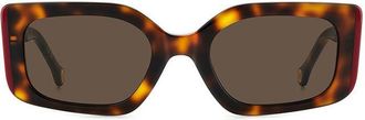 Carolina Herrera HER 0182/S O63/70 Womens Sunglasses Tortoiseshell Size 53