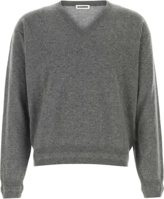 Jil Sander Heren, Truien, Grijs, Maat: XL Kasjmier