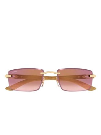 Cartier Occhiali da sole squadrati - Nero
