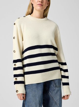 J.W.Anderson Womens Buttoned sleeves pure wool nautical sweater