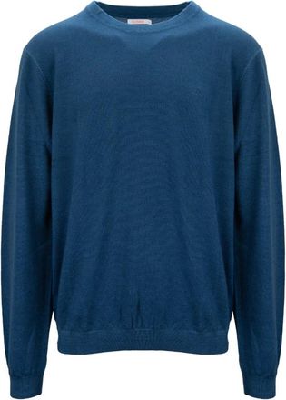 Sun 68 Merino wollen trui - Heren - Ronde hals truien - Blauw - 2XL - Wol - Truien & Vesten