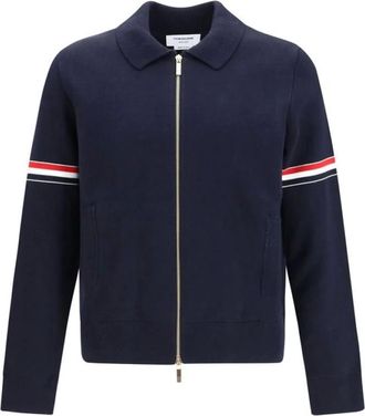 Thom Browne Heren, Truien, Blauw, Maat: M Katoen