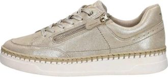 Tamaris Veterschoenen Laag - Dames - Sneakers - Beige - 39 EU - Schoenen