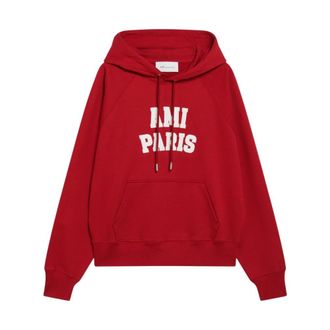 Ami Hoodies & sweatvesten, Heren, Rood, L, Katoen, Hoodie met borduring