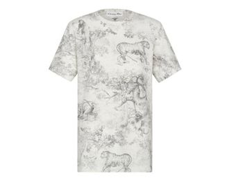 Dior Grey Toile De Jouy T-Shirt Size S