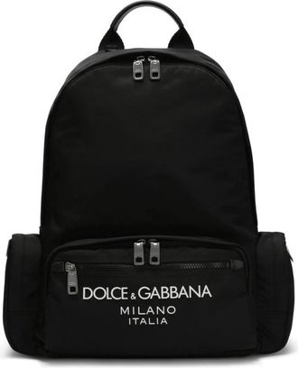 Dolce & Gabbana Sicilia DNA Nylon Rugzak - Heren - Rugzakken - Zwart - ONE Size - Nylon - Tassen
